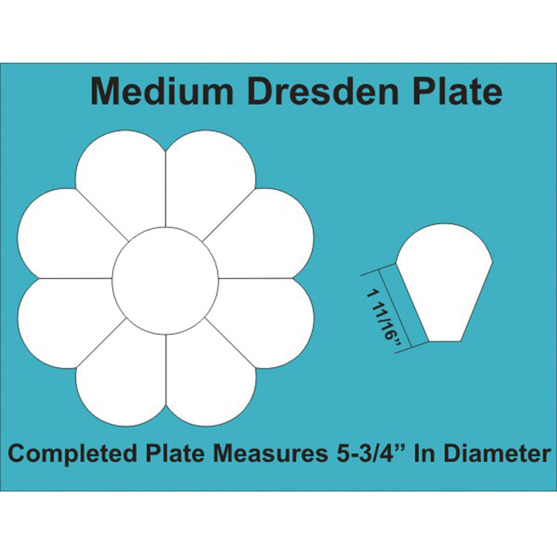 Med. Dresden Plate (8" Blocks) for English Paper Piecing