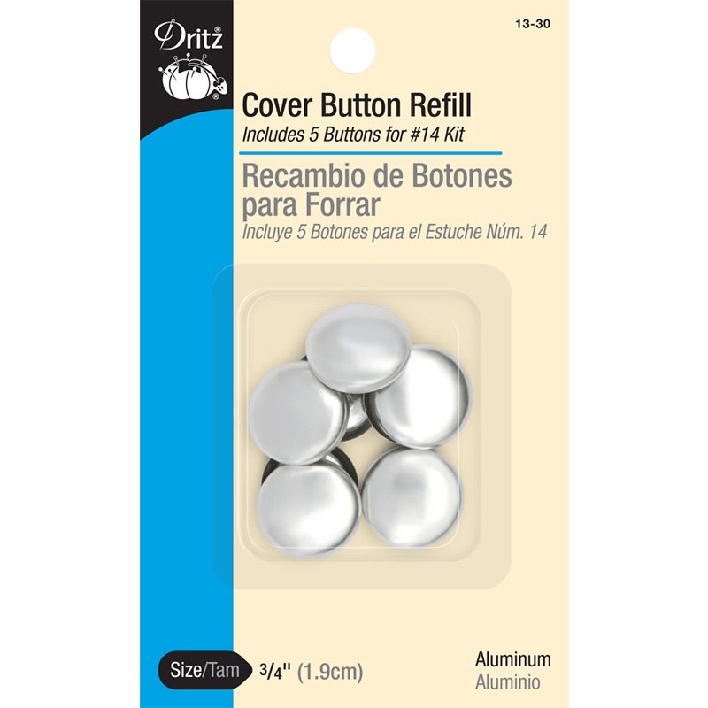 Cover Button Refill 3/4" Size 30, zoomed in. Select this picture to zoom back out.