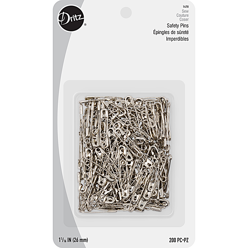 Safety Pins Size 1 200ct Nickel