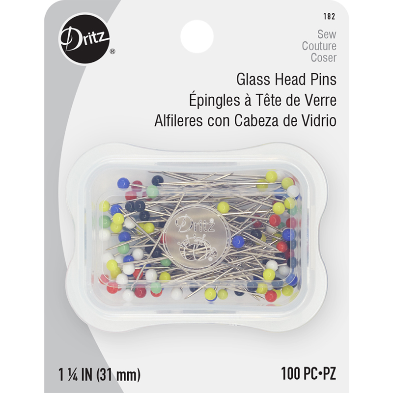 Glass Head Pins Size 20 100ct
