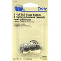 Half Ball Cover Button 7/8", zoomed in. Select this picture to zoom back out.
