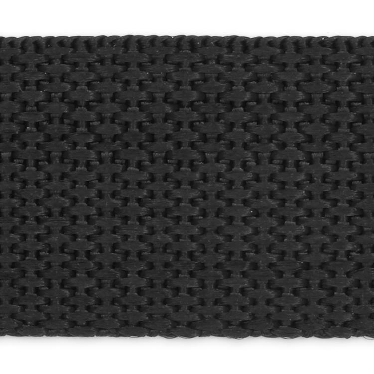 1" Belting/Strapping Black - 15 yards, different perspective #1, zoomed in. Select this picture to zoom back out.