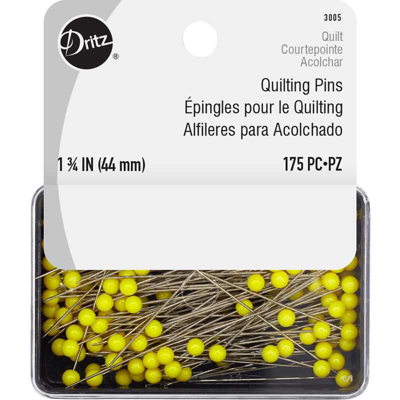 Quilt Pins 1 3/4" 175ct Yellow