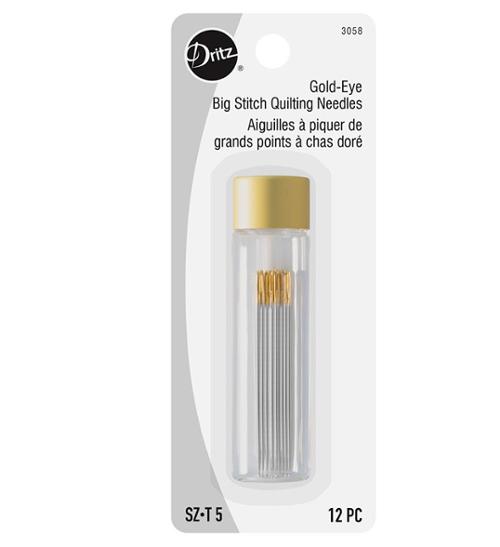Gold-Eye Big Stitch Quilting Needles - Size 5