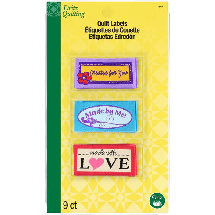 Sew In Embroidery Quilt Labels Assorted