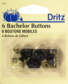 Bachelor Button 11/16 6ct Gilt, zoomed in. Select this picture to zoom back out.