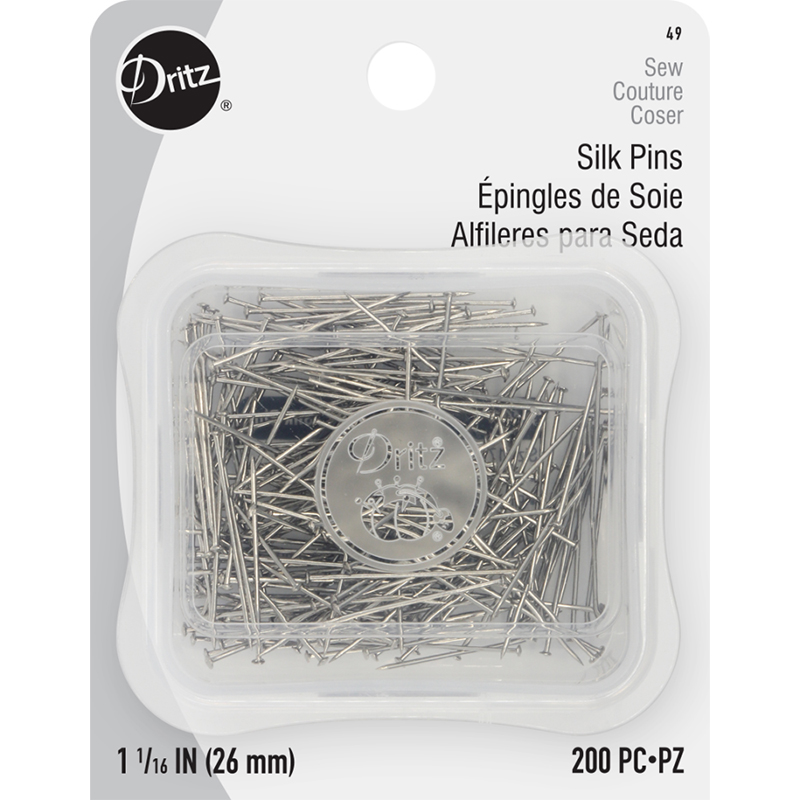Silk Pins 1 1/16" 200ct Brass