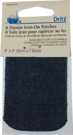 Iron On Patches 2x 3" Dark Denim