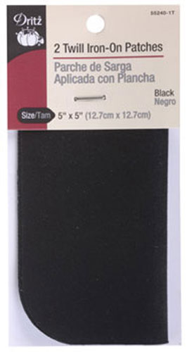 Iron On Twill Patches Black