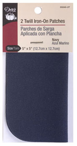 Iron On Twill Patches Navy