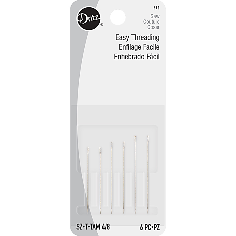 Hand Needles Self Threading 6ct