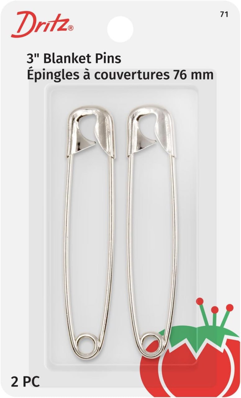 Blanket Pins 2ct Nickel