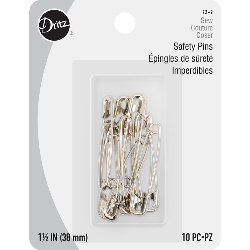 Safety Pin Size 2 10ct Nickel