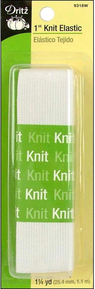 Knit Elastic 1"x1 1/4yd White