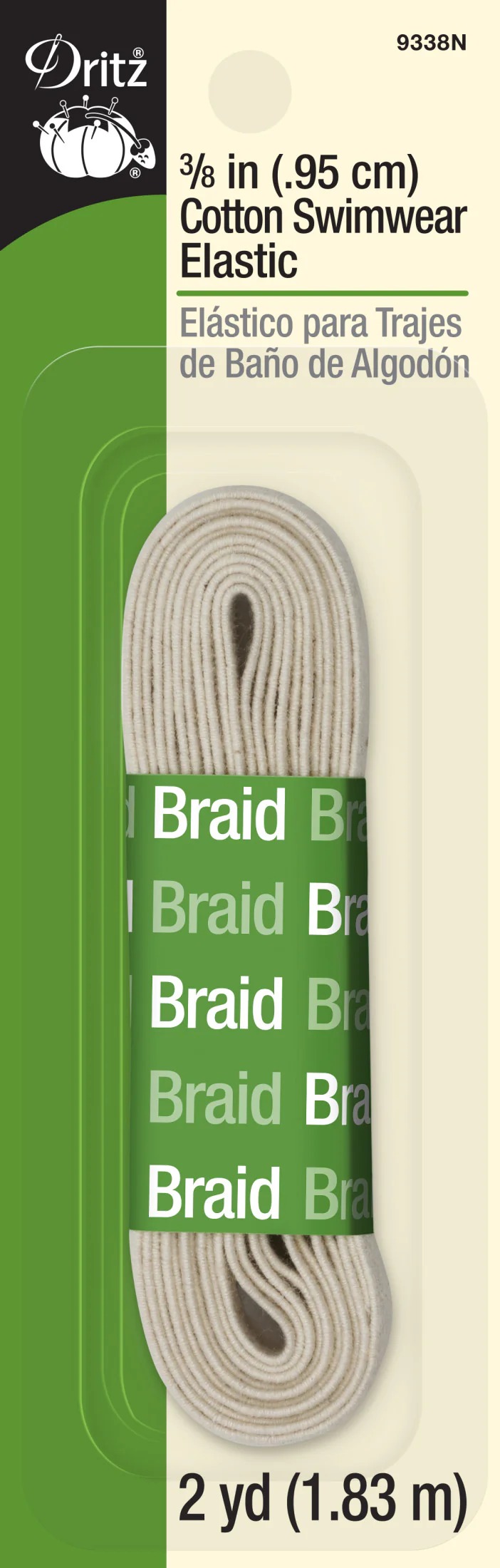 Cotton Swimwear Elastic 3/8"x2y