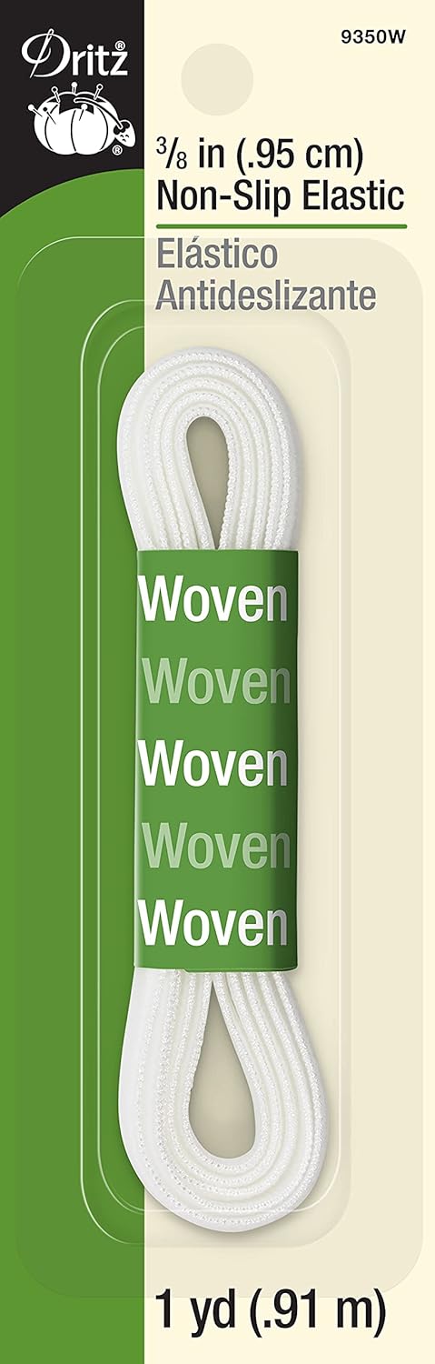 Non Slip Elastic 3/8"x1yd White