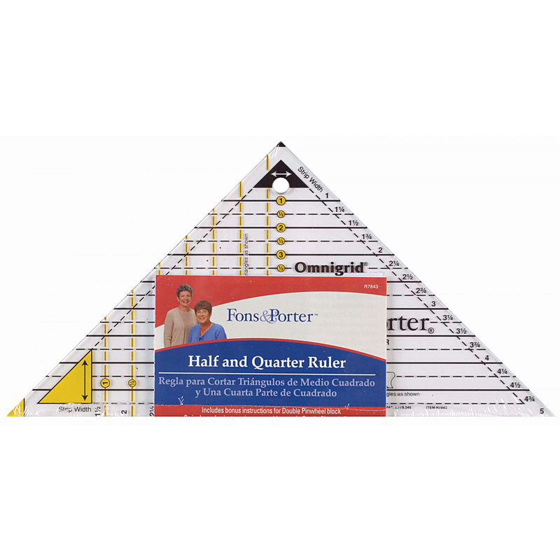 Half and Quarter Quilting Ruler