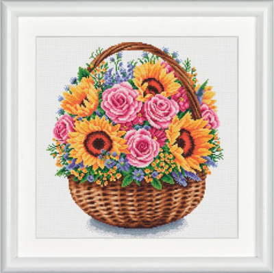 Flower Basket (Aida) - Cross Stitch Kit