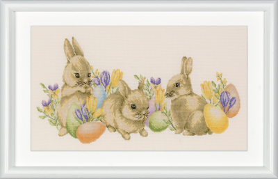 Easter Bunnies (Aida) - Cross Stitch Kit