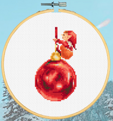 Christmas Elf 2 Ornament (Aida) - Cross Stitch Kit