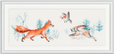 Forrest Friends 1 (Linen) - Cross Stitch Kit