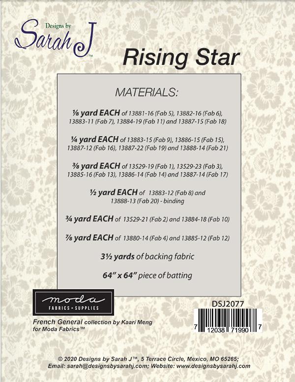 Rising Star - Quilt Pattern