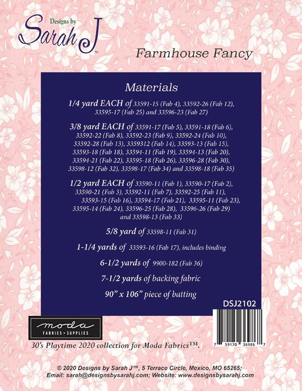 Farmhouse Fancy BOM 12 MOS - Quilt Pattern