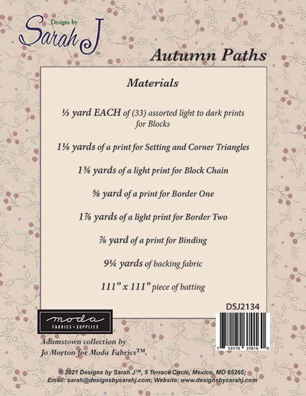 Autumn Paths - Quilt Pattern