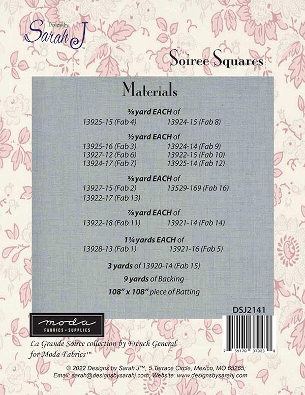 Soiree Squares - Quilt Pattern