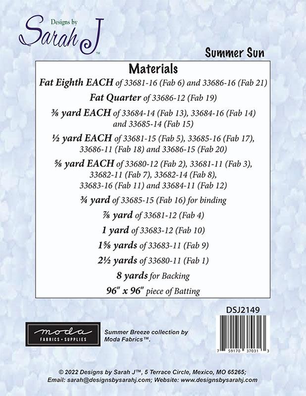 Summer Sun - Quilt Pattern