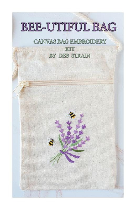 BEE-utiful Bag - Embroidery Kit, zoomed in. Select this picture to zoom back out.