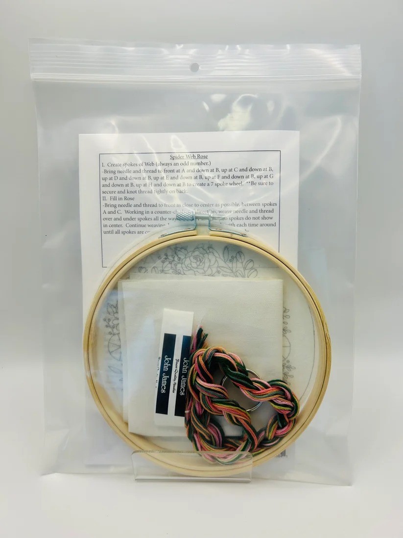 Kindness Changes Everything - Embroidery Kit, different perspective #2, zoomed in. Select this picture to zoom back out.