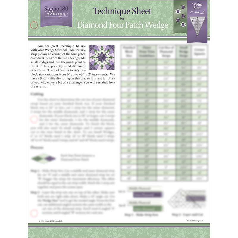 Technique Sheet - Diamond 4 Patch Wedge