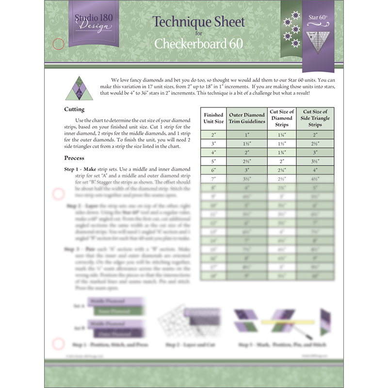 Tech Sheet Checkerboard 60 - Quilt Pattern