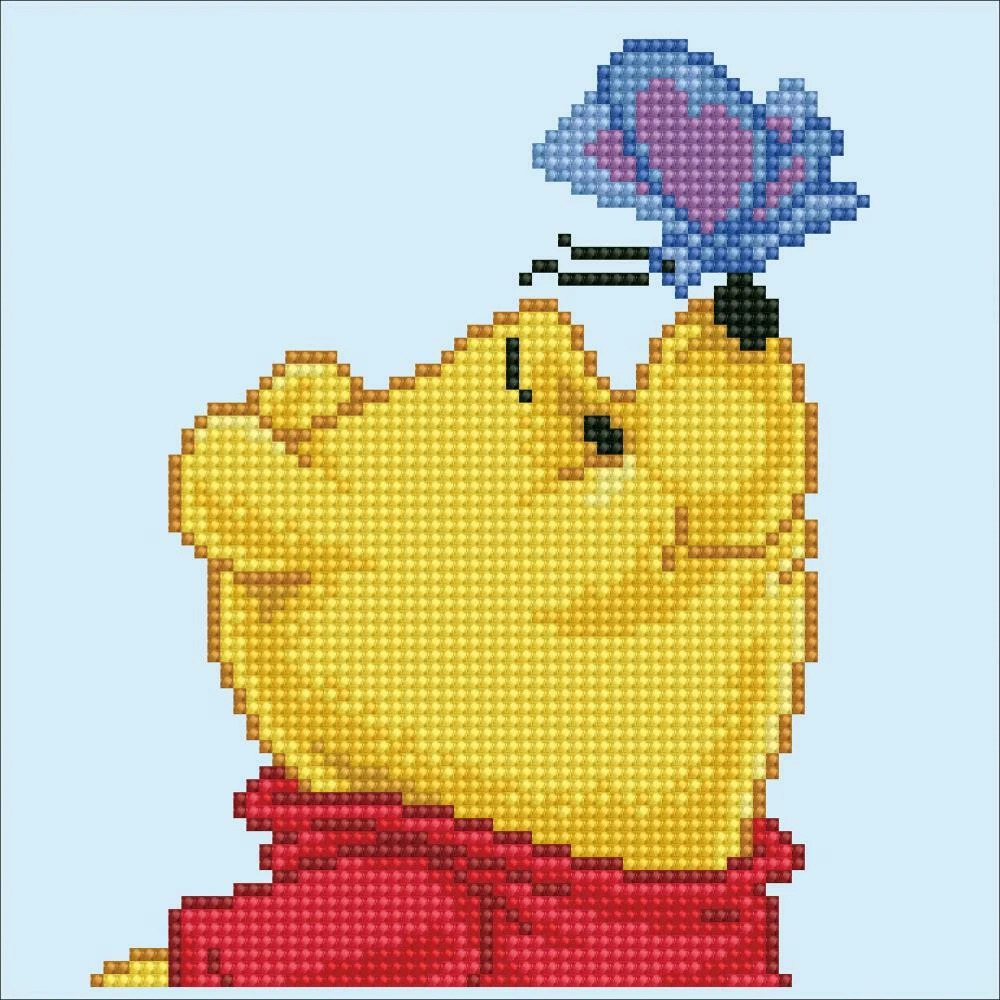 Disney - Winnie the Pooh & Butterfly - Diamond Painting Kit