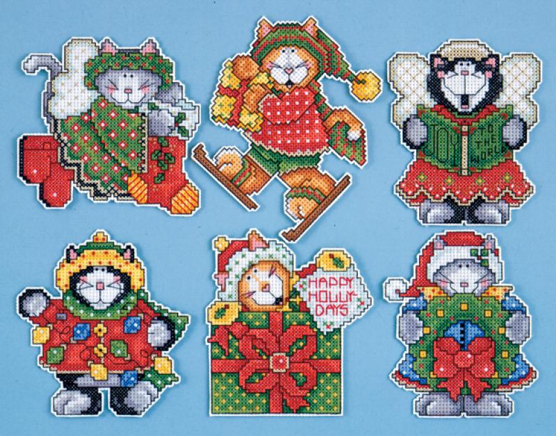 Holiday Kittens - Cross Stitch Kit