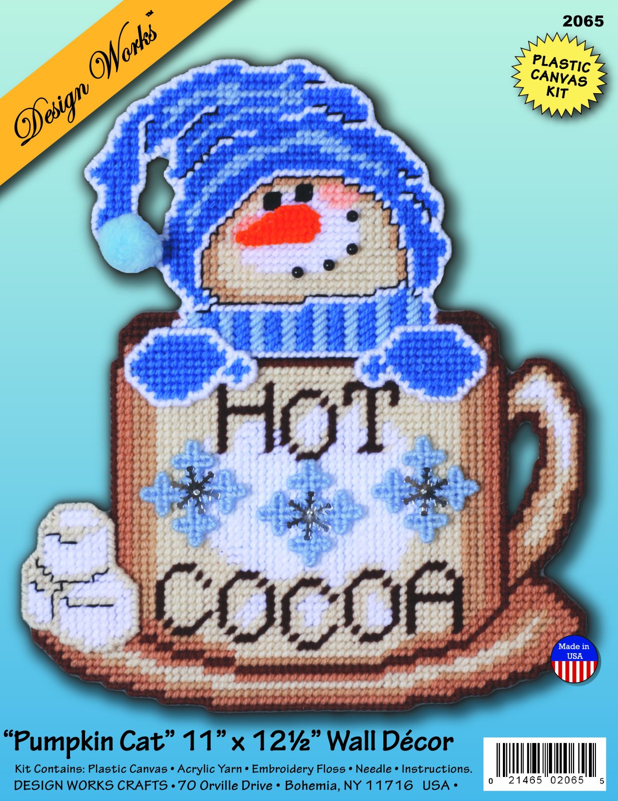 Hot Cocoa Snowman - Christmas Plastic Canvas Kit