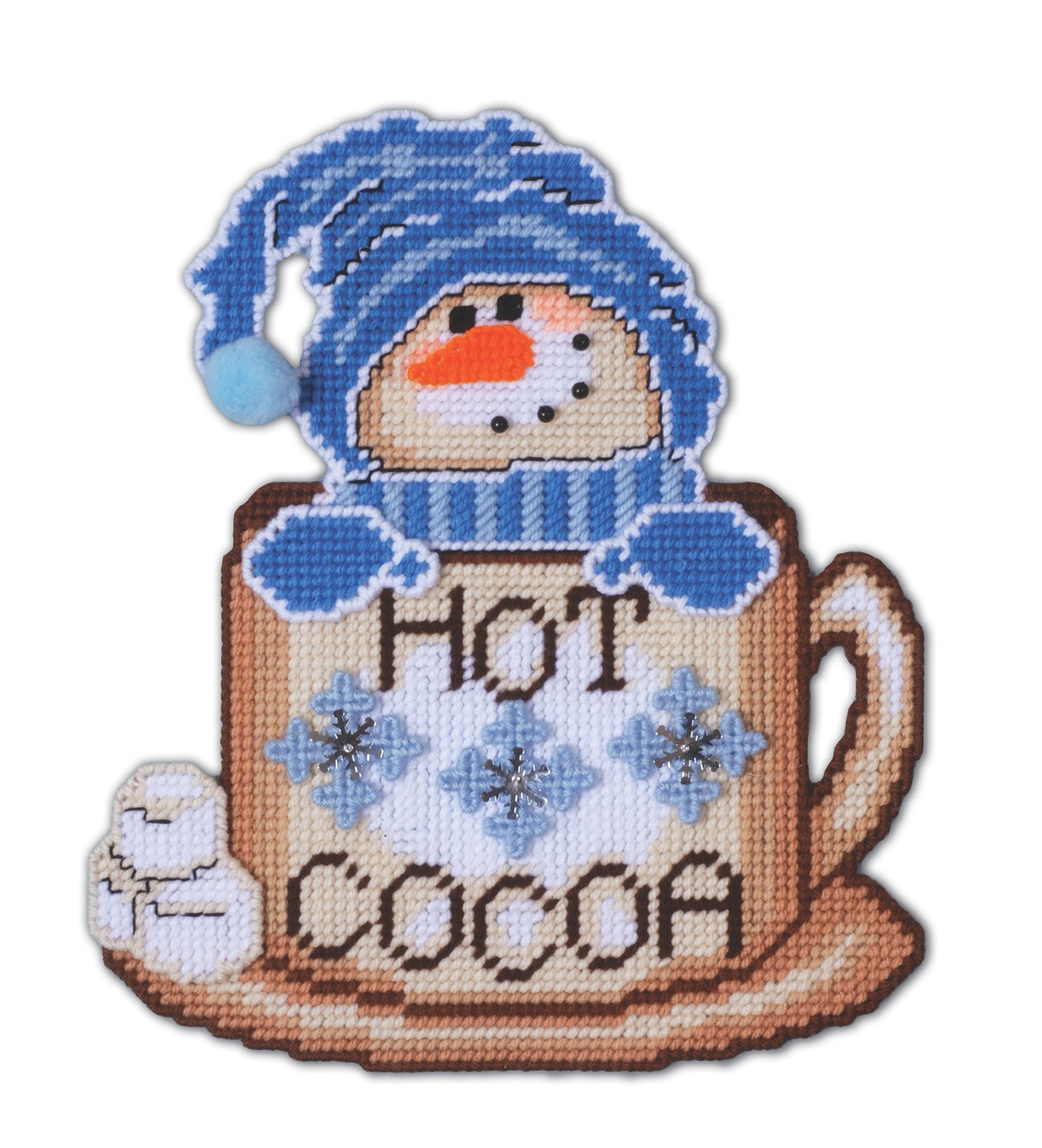 Hot Cocoa Snowman - Christmas Plastic Canvas Kit