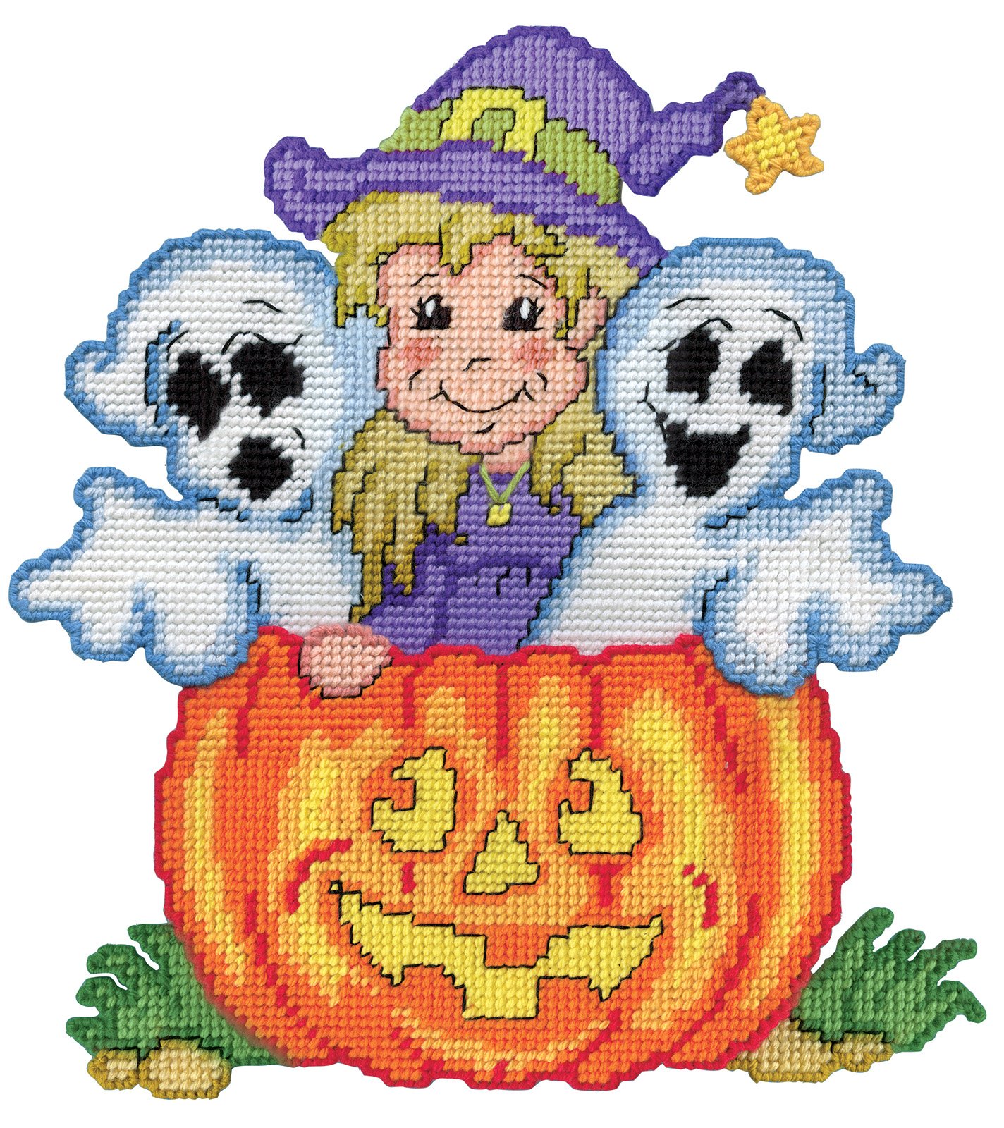 Pumpkin Friends - Halloween Plastic Canvas Kit