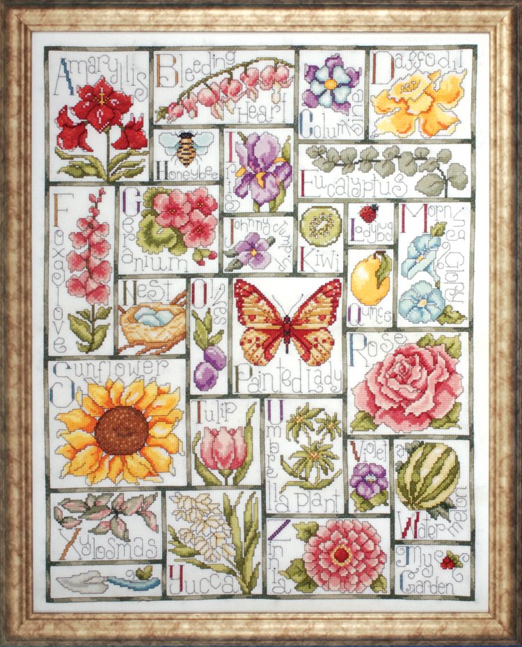 Floral ABC - Cross Stitch Kit