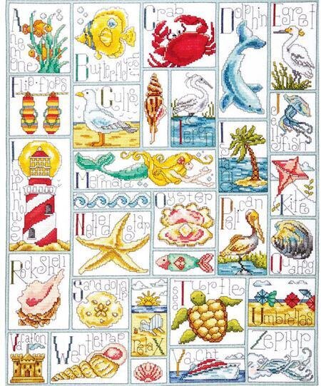 Ocean ABC - Counted Cross Stitch Kit