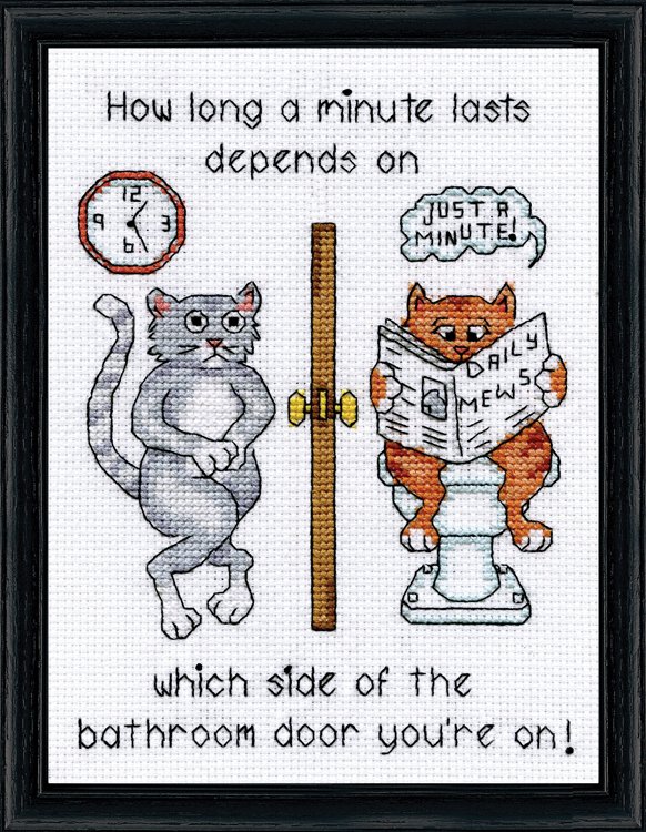 Bathroom Door - Cross Stitch Kit