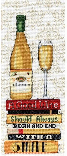 White Wine - Cross Stitch Kit