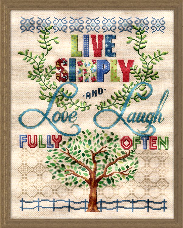 Live Simply - Cross Stitch Kit