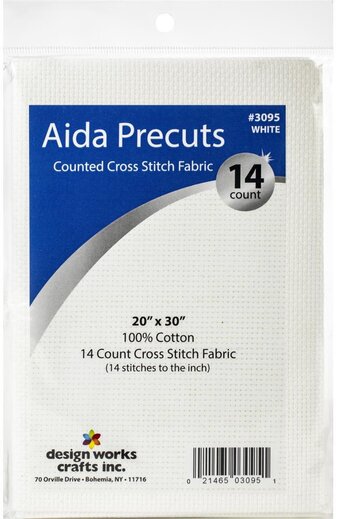 14 Count White Aida Fabric - 20 x 30 inches