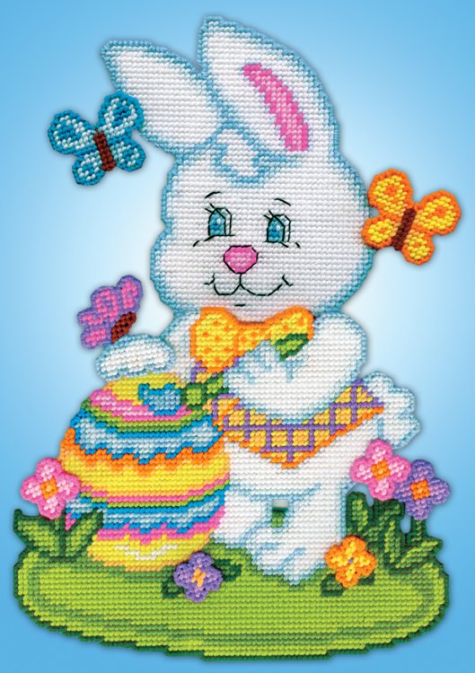 Painter Bunny - Easter Plastic Canvas Kit