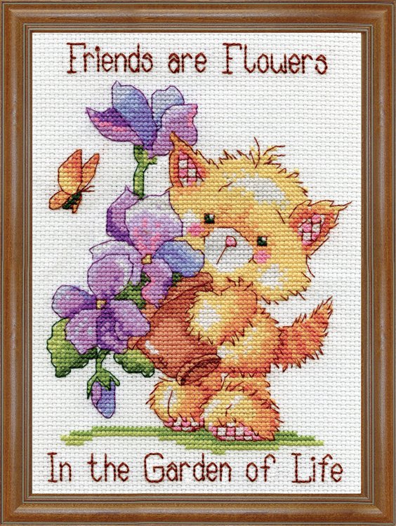 Garden Cat - Cross Stitch Kit