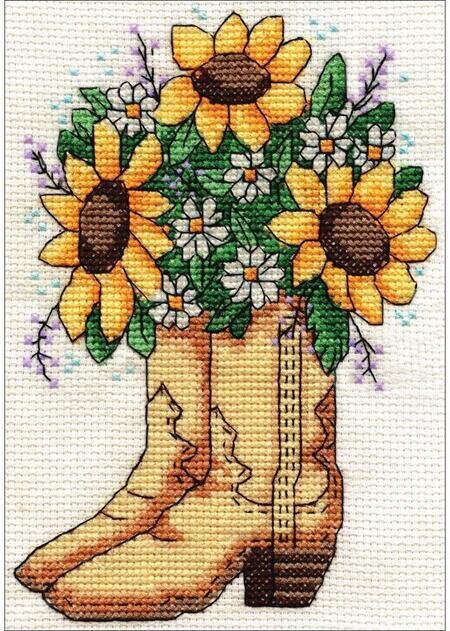 Cowboy Boots - Cross Stitch Kit