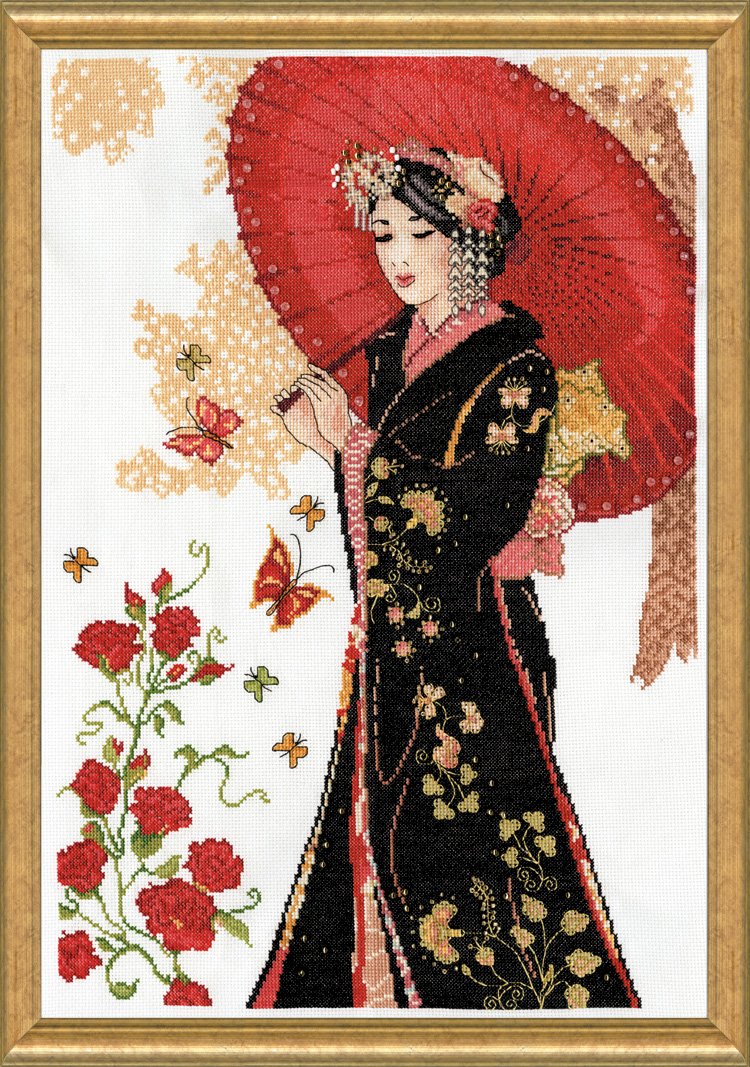 Red Parasol - Cross Stitch Kit