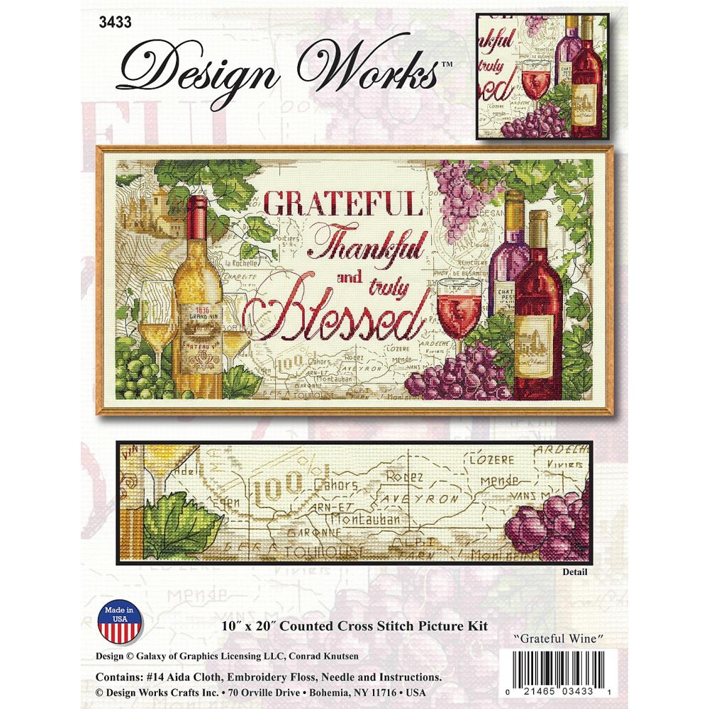 Grateful Wine - Cross Stitch Kit